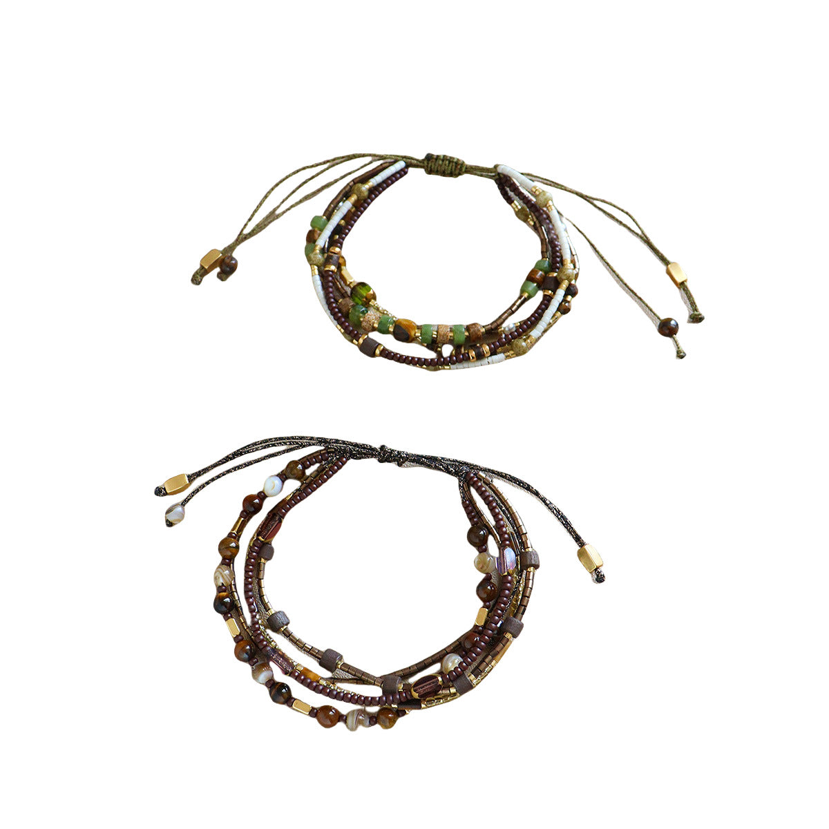Multi-Layer Seed Bead Bracelet — bracelet, view 2