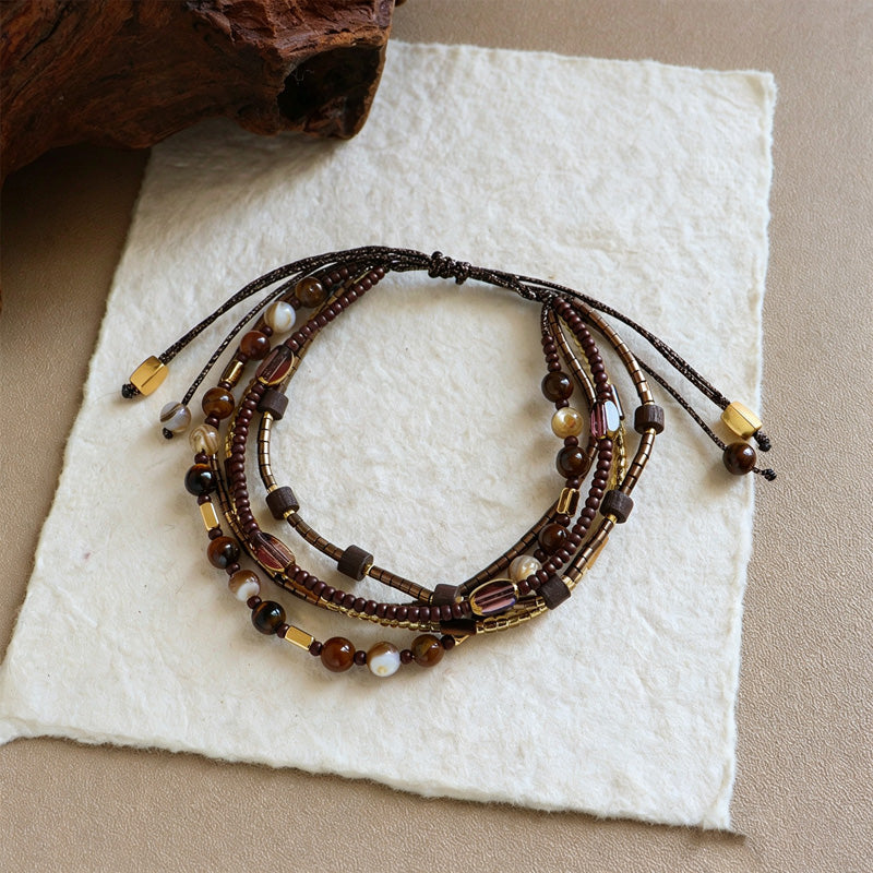 Multi-Layer Seed Bead Bracelet — bracelet, view 4