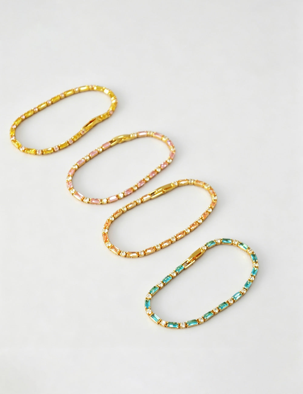 Multicolour Cubic Zirconia Tennis Bracelet — bracelet