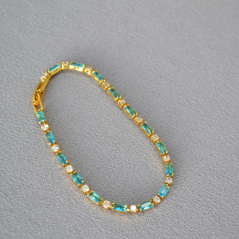 Multicolour Cubic Zirconia Tennis Bracelet — bracelet, view 3
