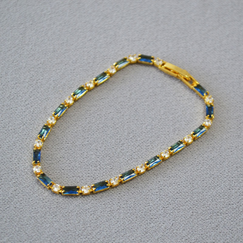 Multicolour Cubic Zirconia Tennis Bracelet — bracelet, view 7