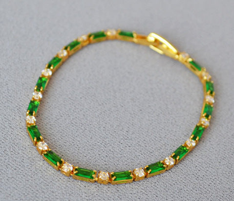 Multicolour Cubic Zirconia Tennis Bracelet — bracelet, view 8