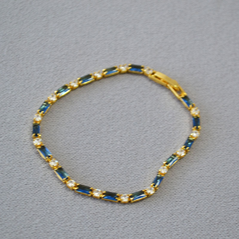 Multicolour Cubic Zirconia Tennis Bracelet — bracelet, view 10