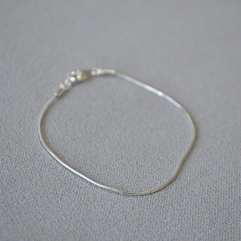 Gold-Plated Snake Chain Bracelet — bracelet, view 7