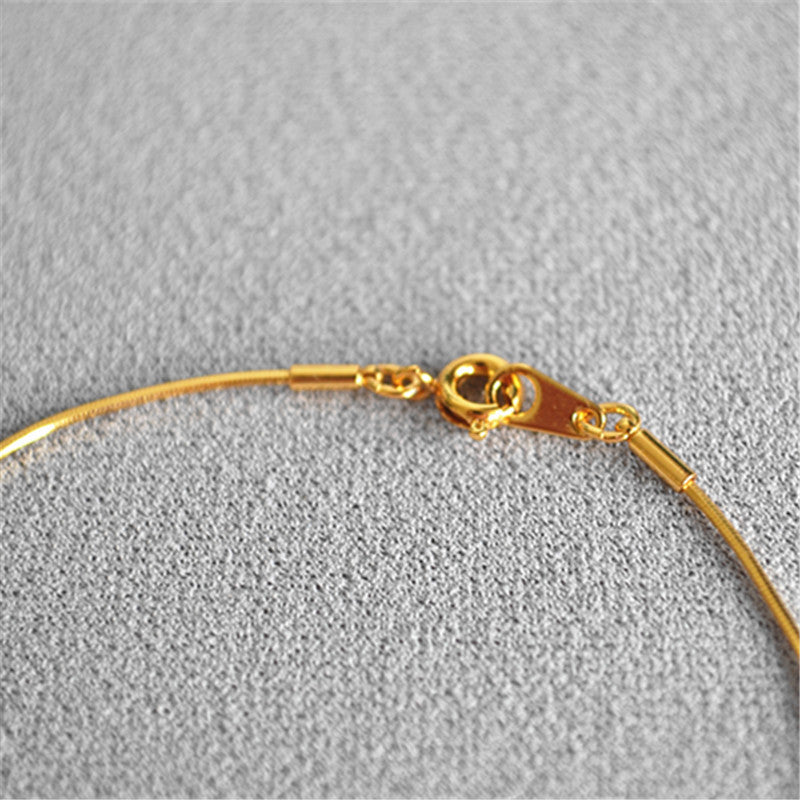 Gold-Plated Snake Chain Bracelet — bracelet, view 9