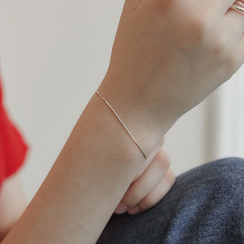 Gold-Plated Snake Chain Bracelet — bracelet, view 11