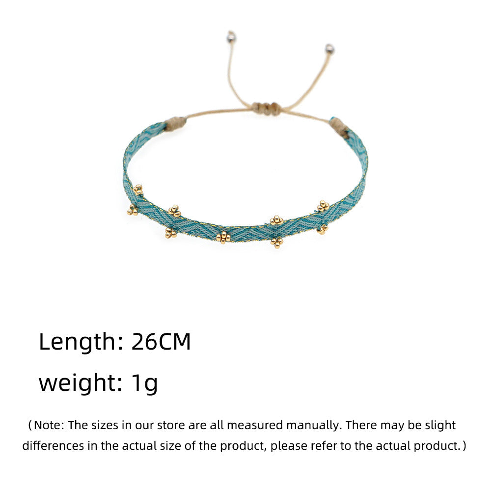 Seed Bead Braided Bracelet — bracelet, view 3