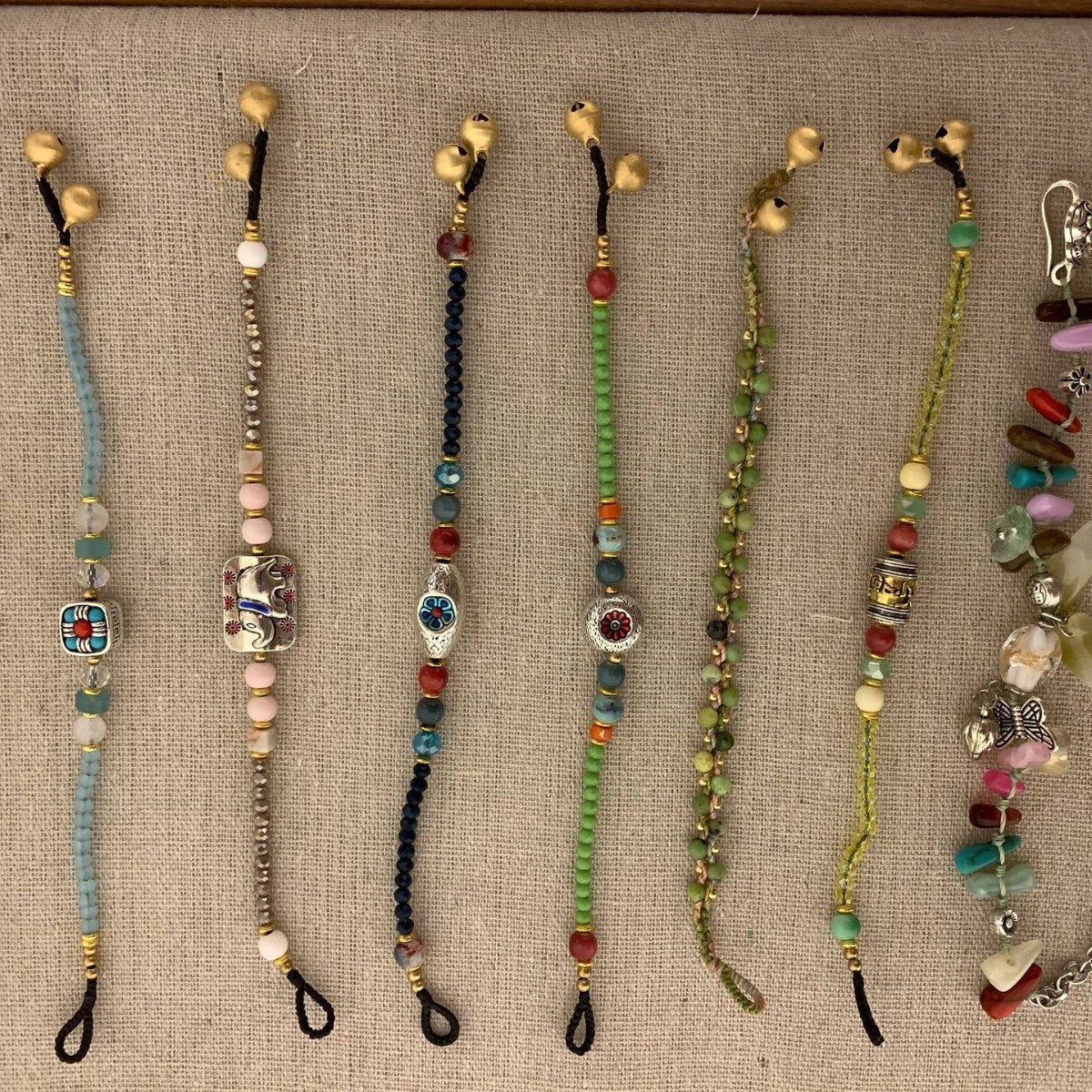 Irregular Stone Braided Bracelet — bracelet, view 2