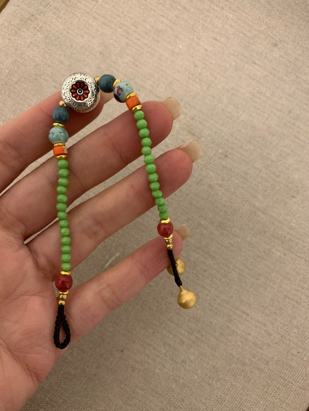 Irregular Stone Braided Bracelet — bracelet, view 4