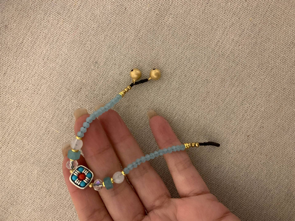 Irregular Stone Braided Bracelet — bracelet, view 6