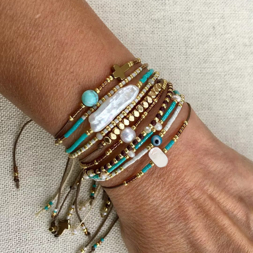 Multi-Layer Pearl Bead Bracelet — bracelet, view 2