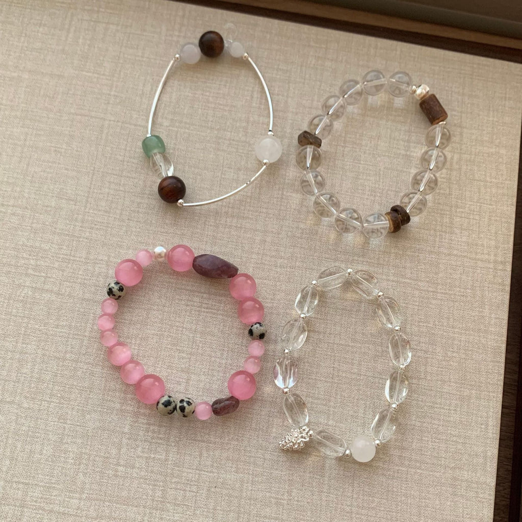 Pinecone Pendant Crystal Bracelet — bracelet, view 2