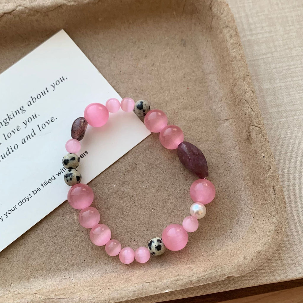 Pinecone Pendant Crystal Bracelet — bracelet, view 3