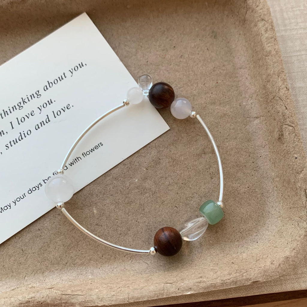 Pinecone Pendant Crystal Bracelet — bracelet, view 5