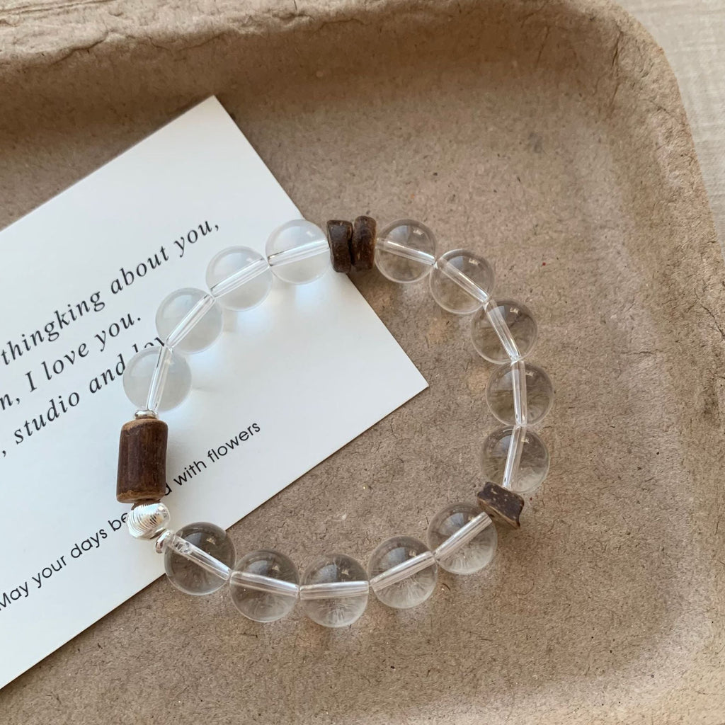 Pinecone Pendant Crystal Bracelet — bracelet, view 6