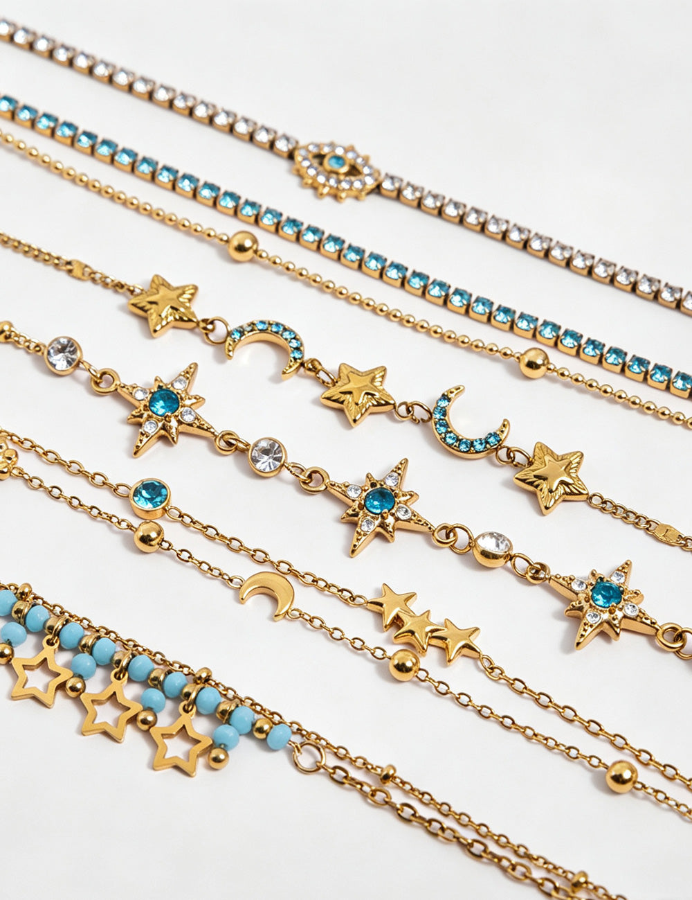 Star Moon Rhinestone Bracelet — bracelet