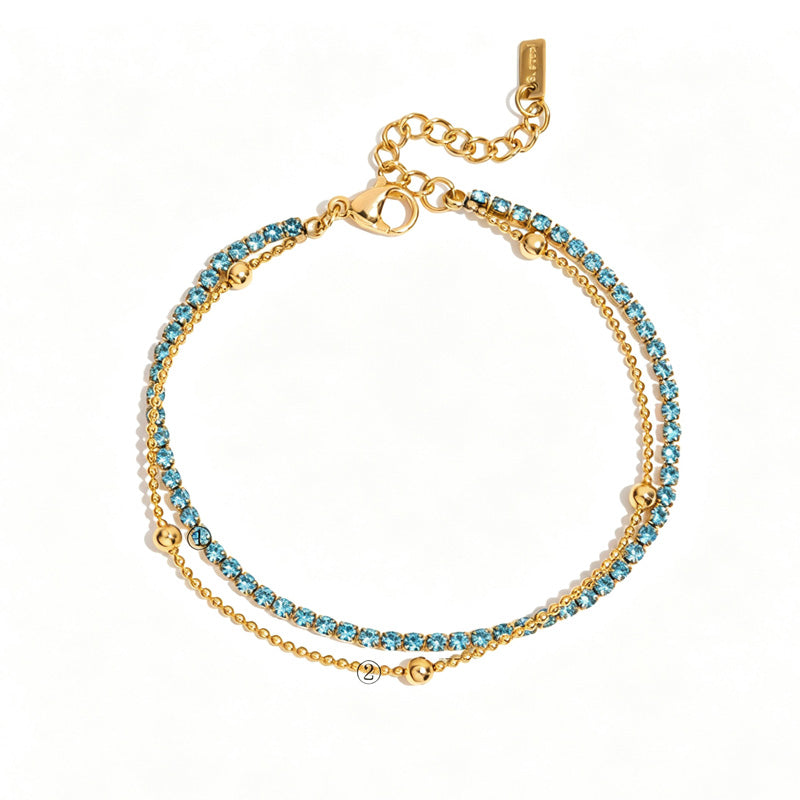 Star Moon Rhinestone Bracelet — bracelet, view 6
