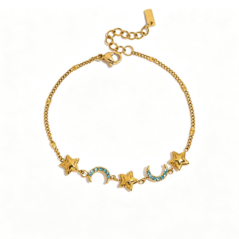 Star Moon Rhinestone Bracelet — bracelet, view 10