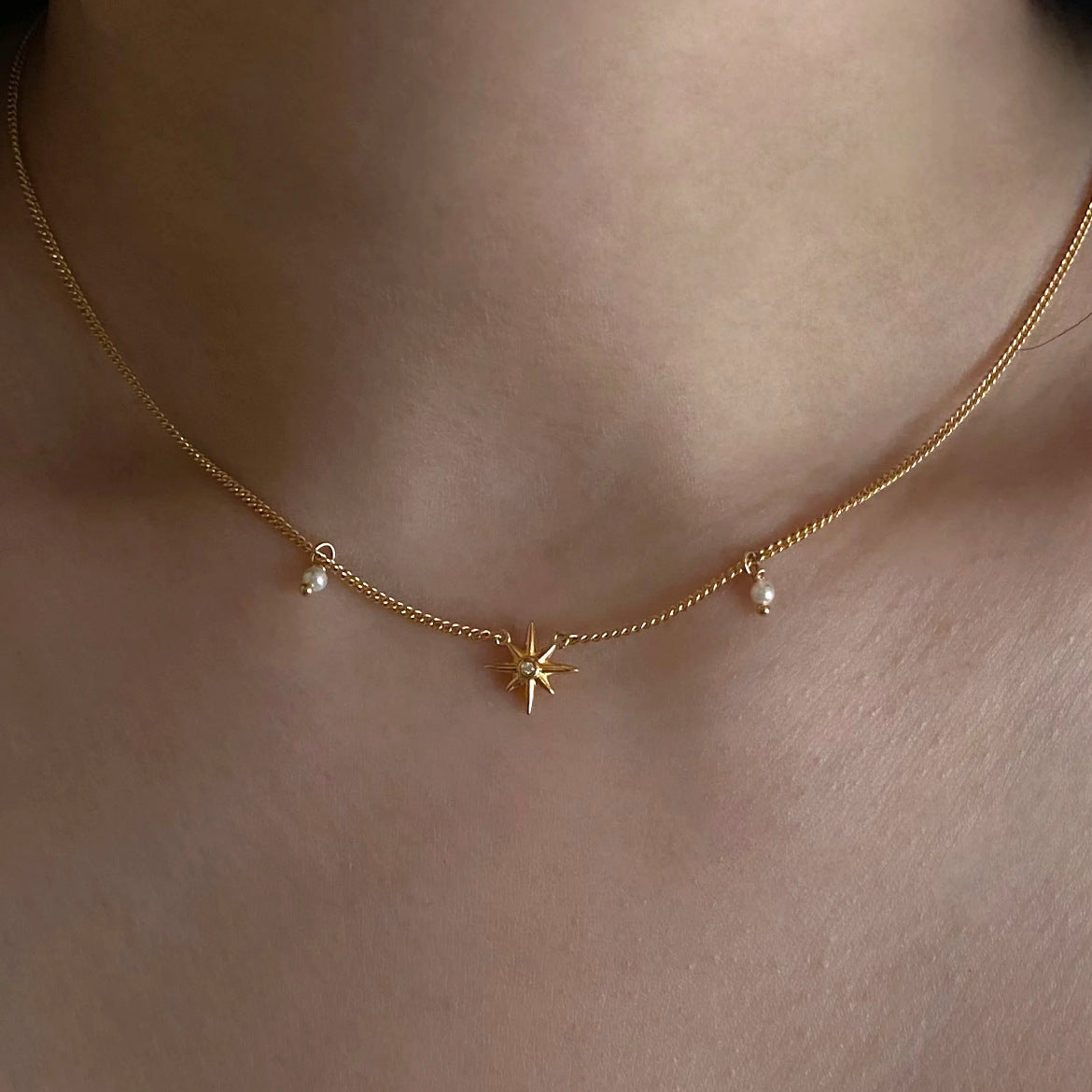 Eight-Pointed Star Bracelet — gold bracelet, view 3