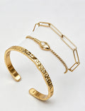Gold-Plated Cubic Zirconia Chain Bracelet — gold bracelet