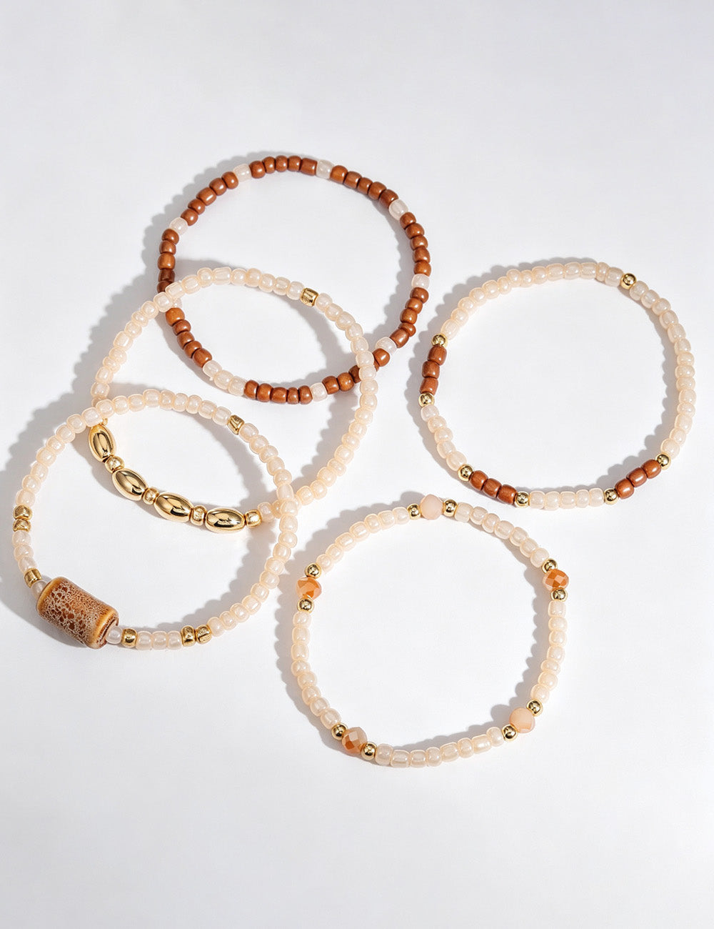Multi-Layer Seed Bead Bracelet Set — bracelet