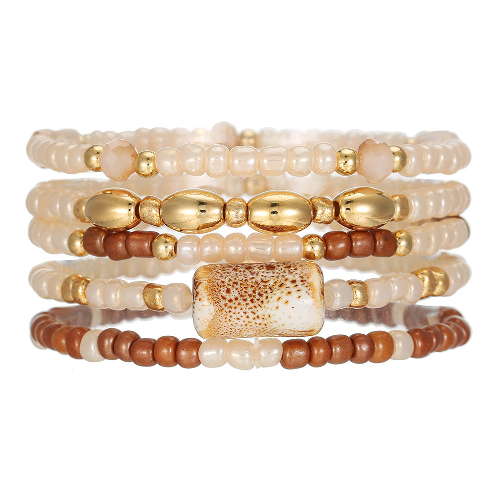 Multi-Layer Seed Bead Bracelet Set — bracelet, view 5