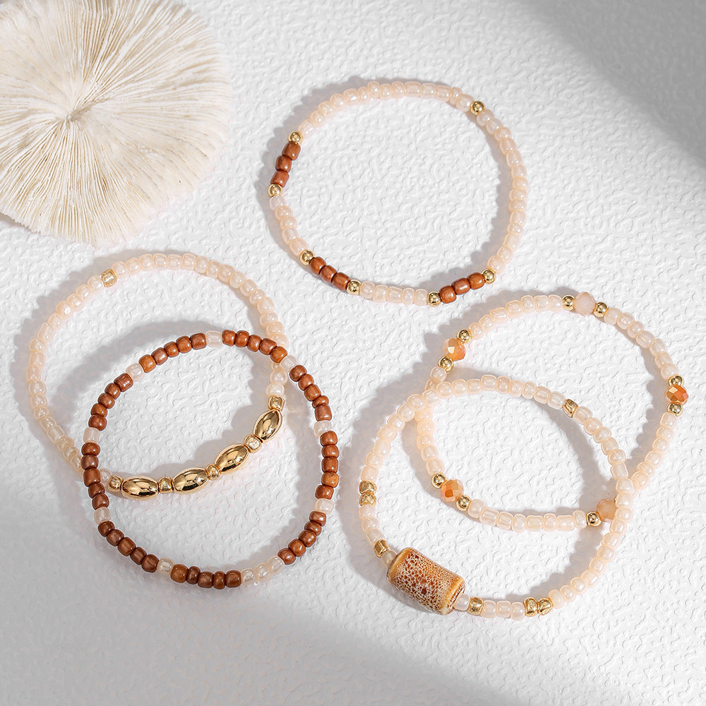 Multi-Layer Seed Bead Bracelet Set — bracelet, view 9