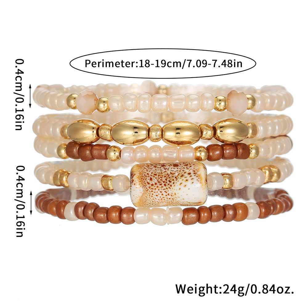 Multi-Layer Seed Bead Bracelet Set — bracelet, view 10