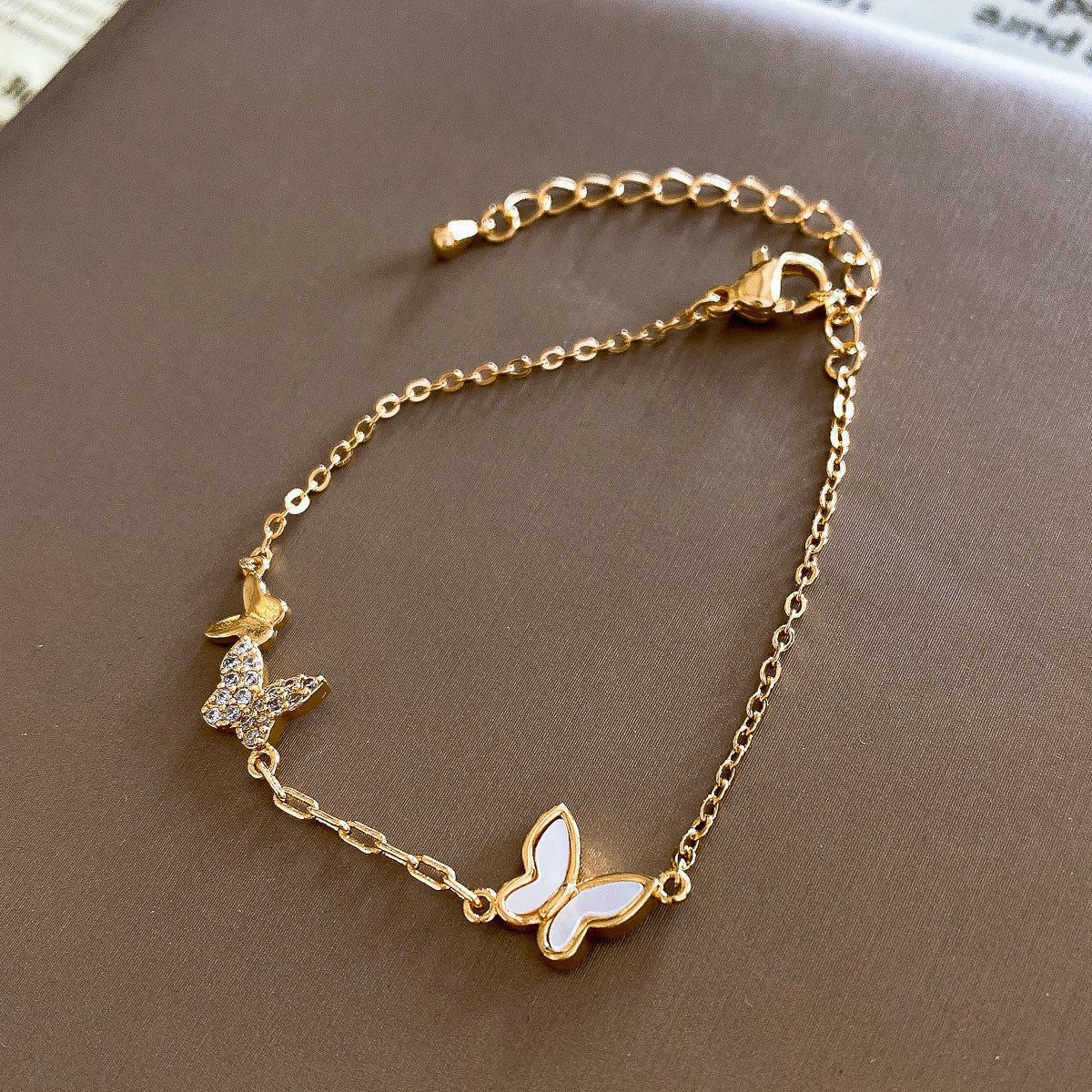 Butterfly Charm Zirconia Bracelet — bracelet, view 9