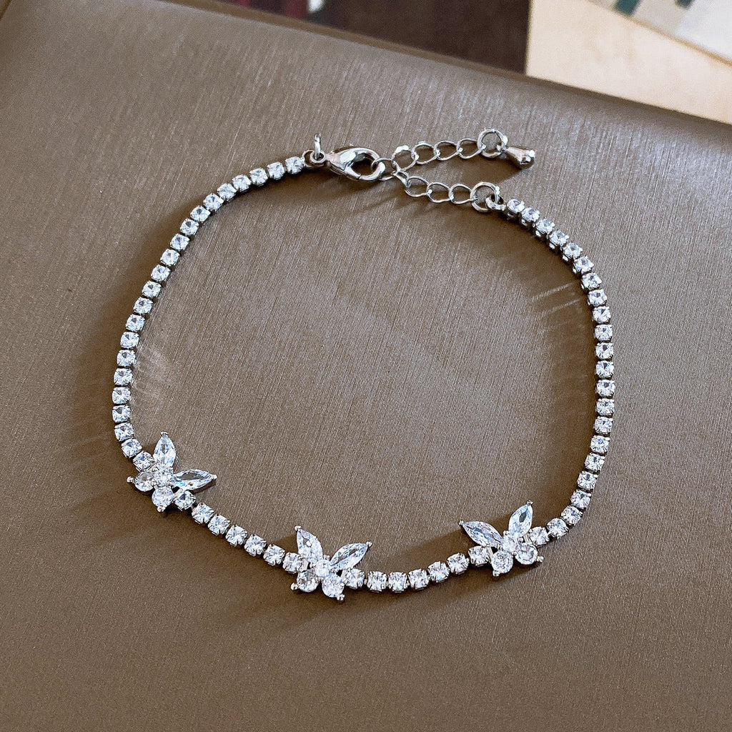Butterfly Charm Zirconia Bracelet — bracelet, view 11