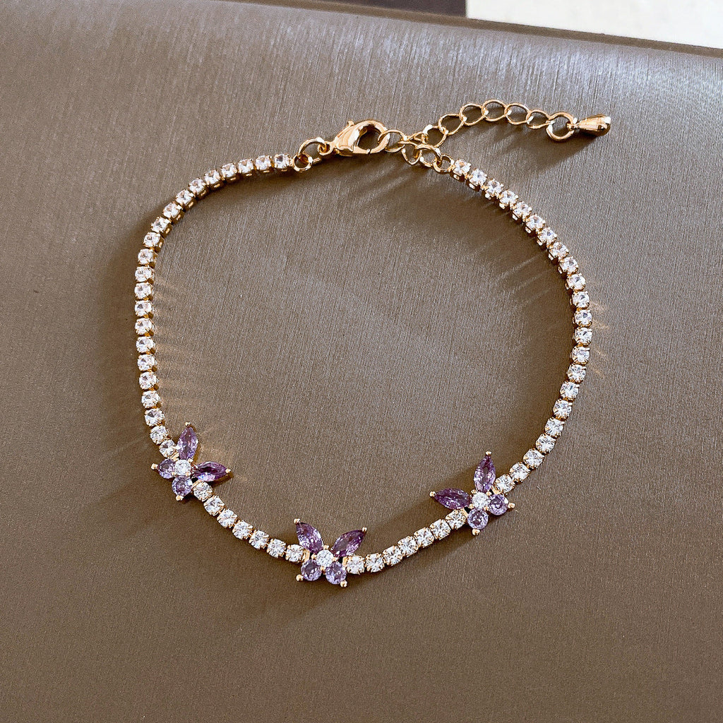 Butterfly Charm Zirconia Bracelet — bracelet, view 12