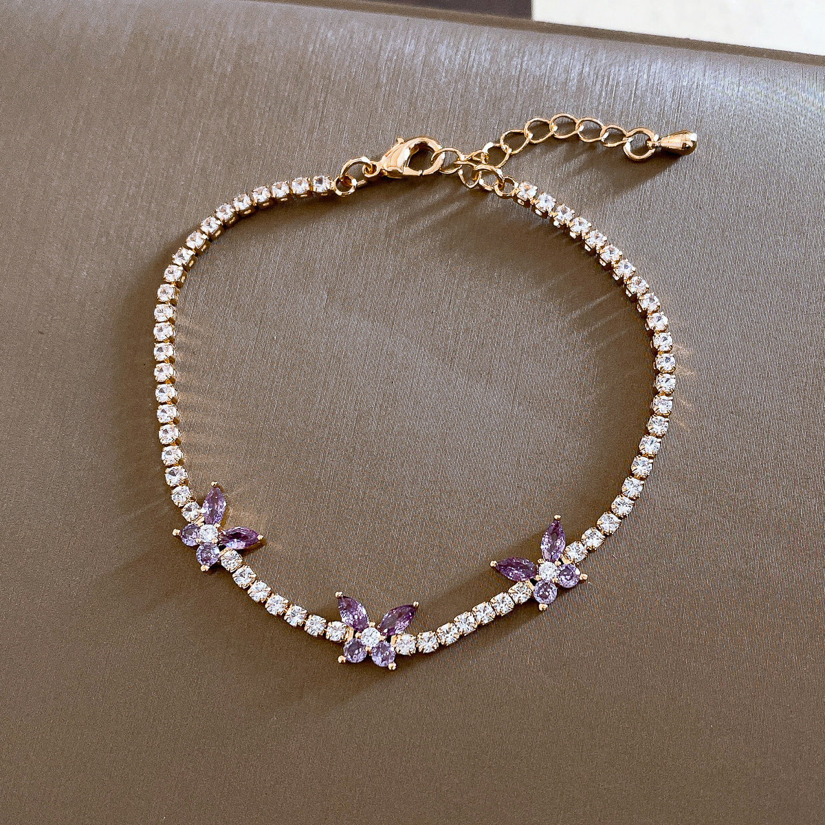 Butterfly Charm Zirconia Bracelet — bracelet, view 12