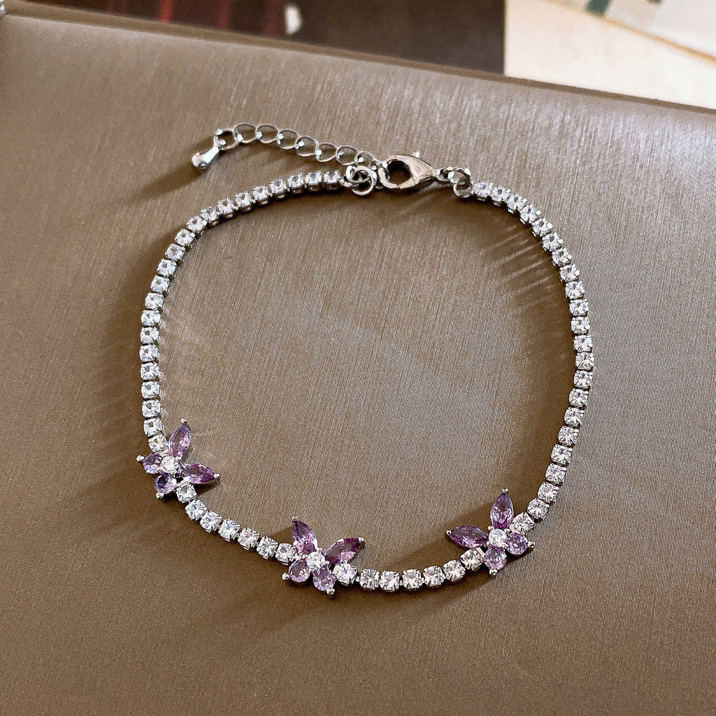 Butterfly Charm Zirconia Bracelet — bracelet, view 13