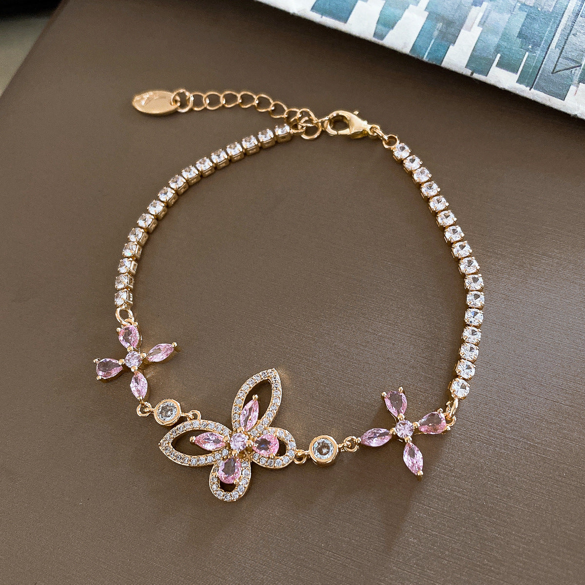 Butterfly Charm Zirconia Bracelet — bracelet, view 14