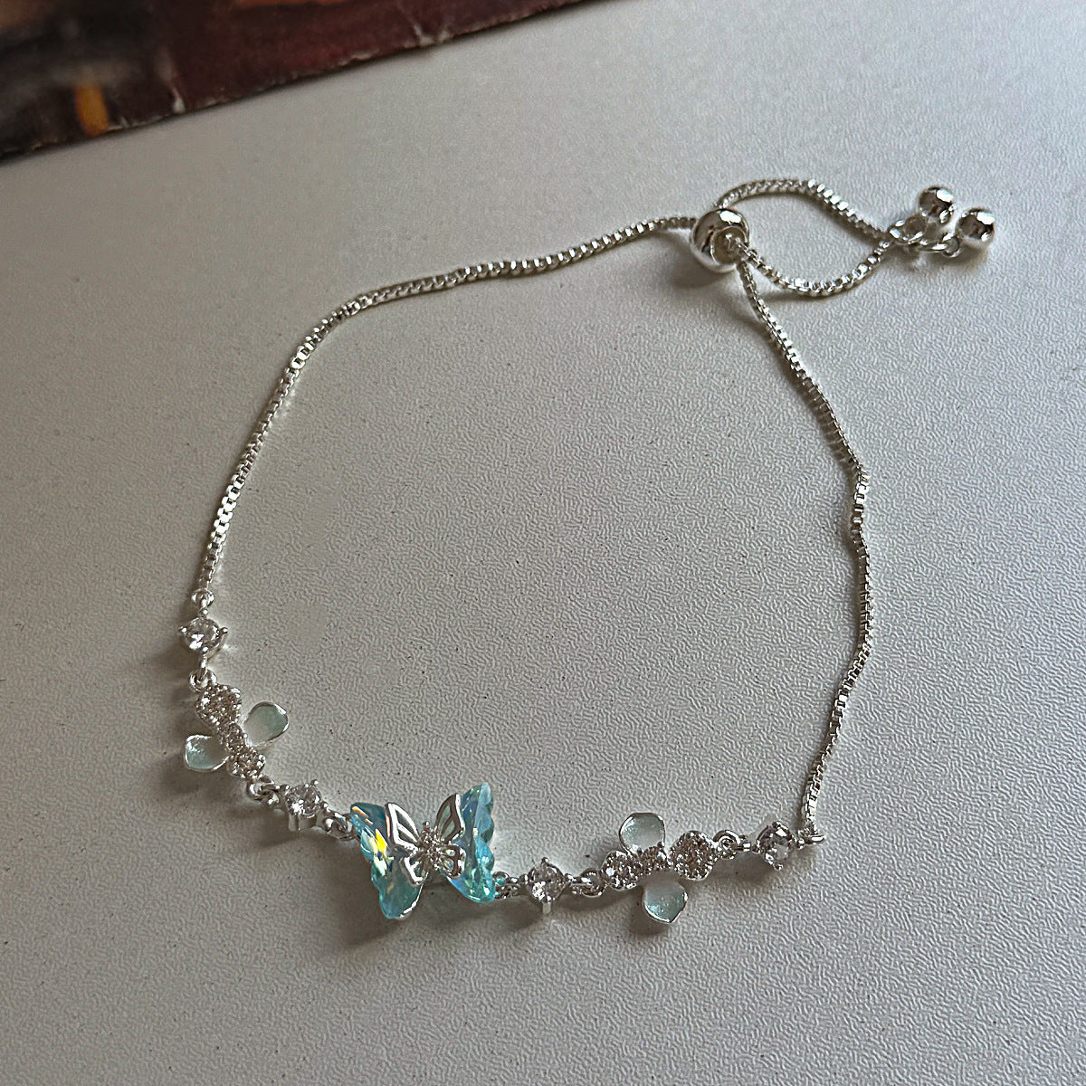 Butterfly Charm Zirconia Bracelet — bracelet, view 16