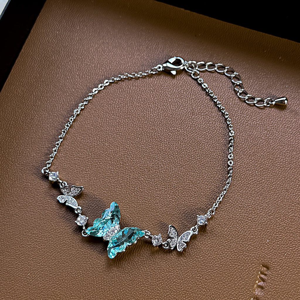 Butterfly Charm Zirconia Bracelet — bracelet, view 17
