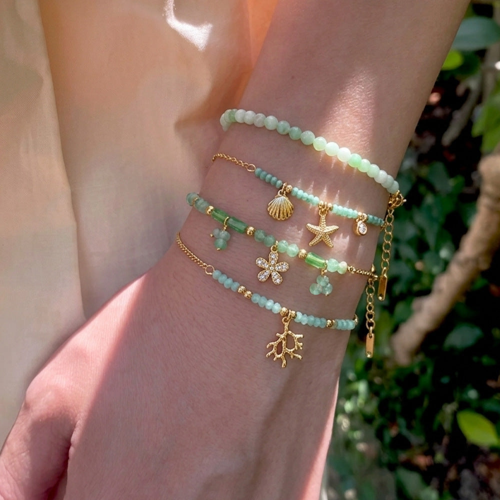 Starfish Shell Charm Bracelet — bracelet, view 3