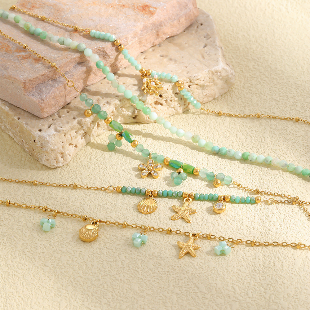 Starfish Shell Charm Bracelet — bracelet, view 5