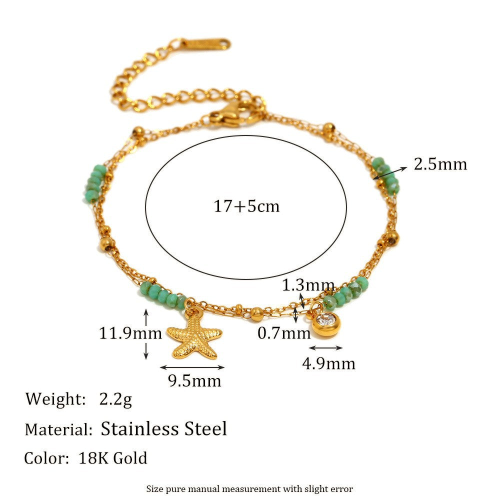 Starfish Shell Charm Bracelet — bracelet, view 10
