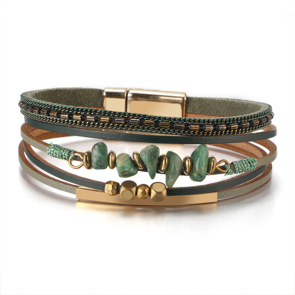 Magnetic Layered Stone Bracelet — bracelet, view 7