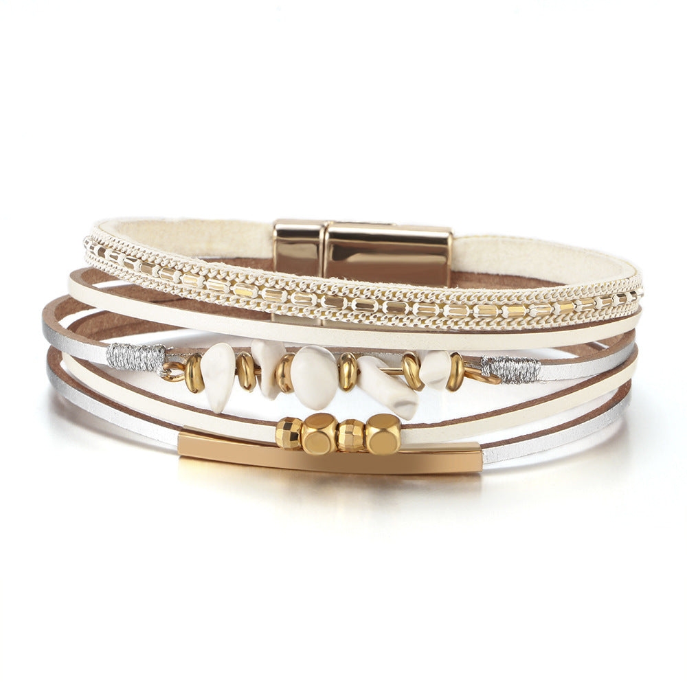Magnetic Layered Stone Bracelet — bracelet, view 10