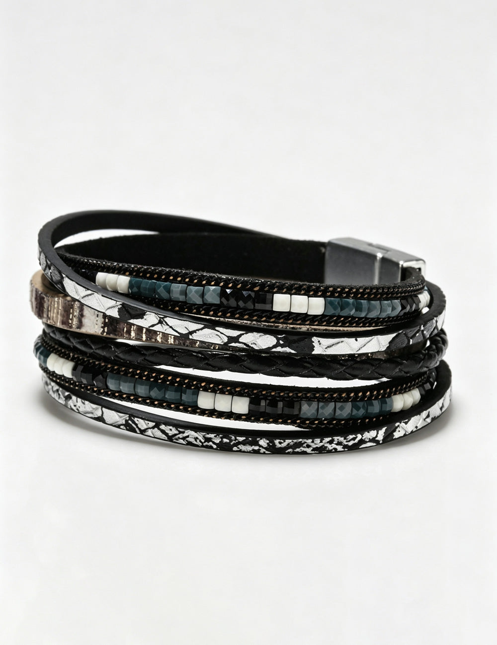 Faux Leather Wrap Bracelet — bracelet