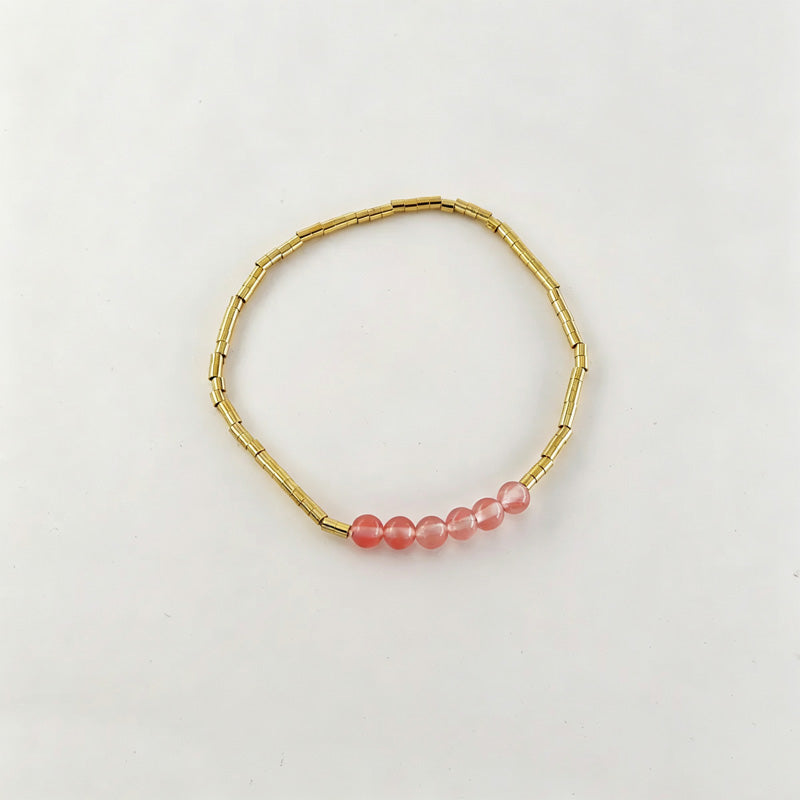 Pearl Beaded Chain Bracelet — bracelet, view 4