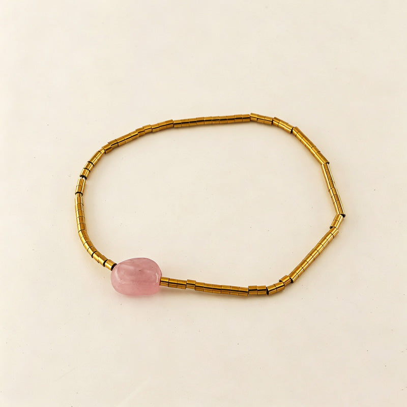 Pearl Beaded Chain Bracelet — bracelet, view 6