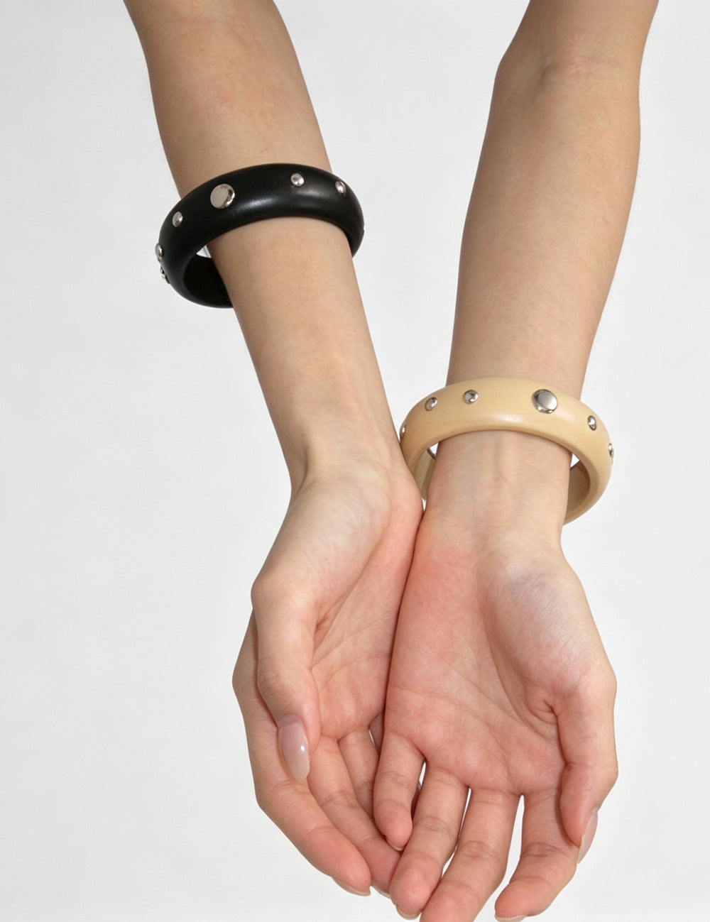 Studded Wide Bangle Bracelet — bracelet