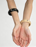 Studded Wide Bangle Bracelet — bracelet