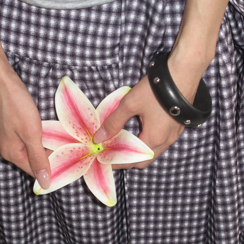 Studded Wide Bangle Bracelet — bracelet, view 4