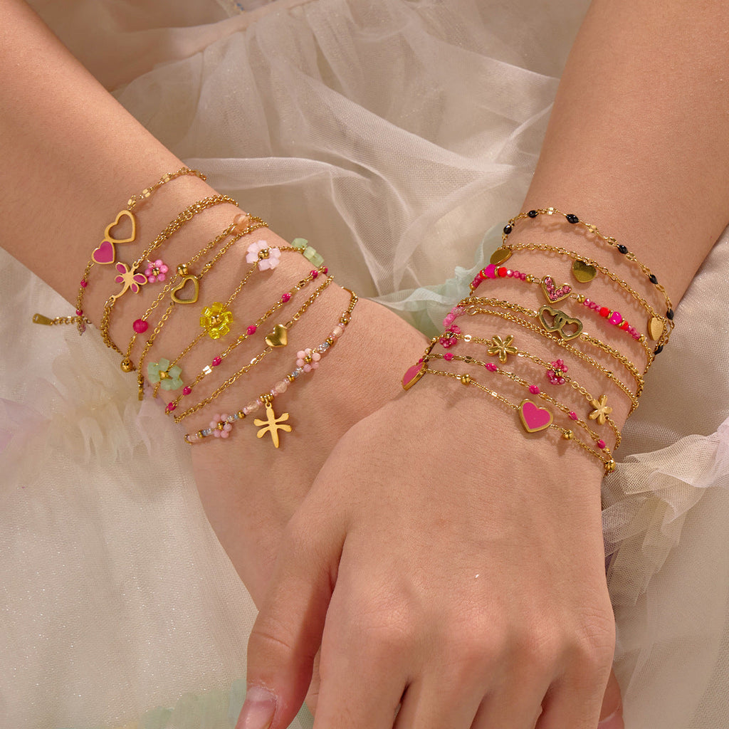 Double-Layer Cubic Zirconia Bracelet — bracelet, view 2