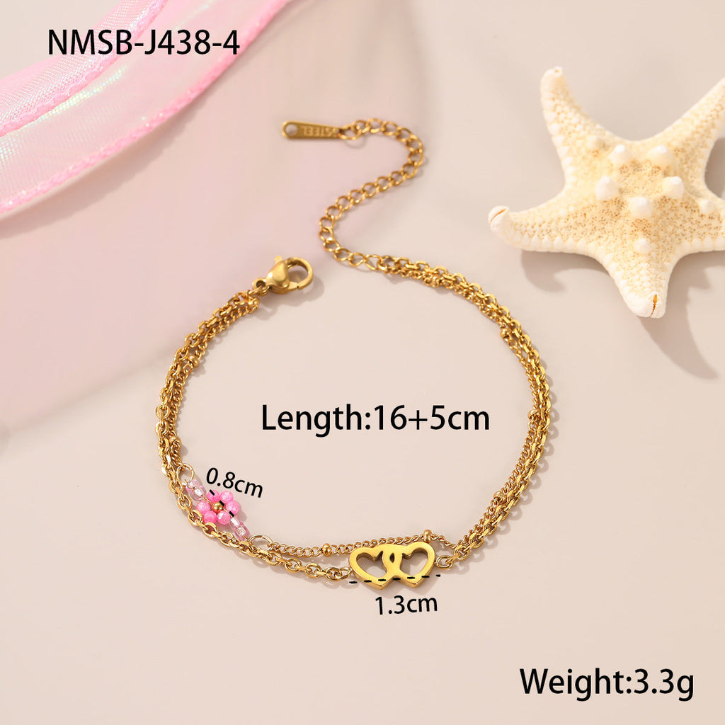 Double-Layer Cubic Zirconia Bracelet — bracelet, view 8