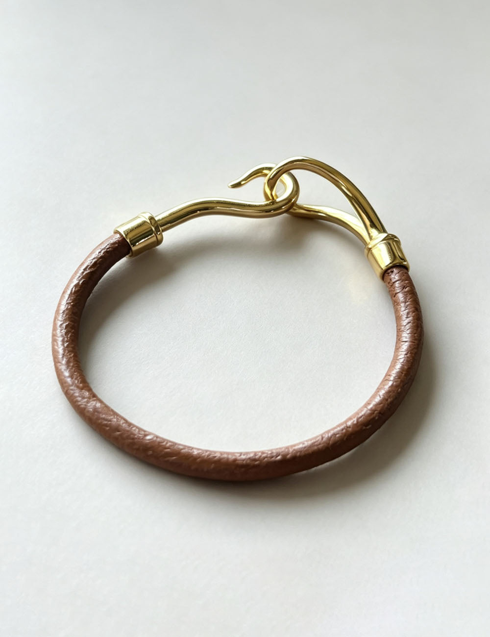 Gold-Plated PU Cord Bangle — gold bracelet